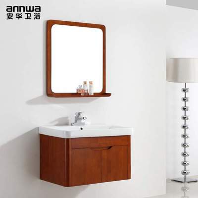 【安華潔具(annwa)衛(wèi)浴家具】安華衛(wèi)浴anPGM3396G-A 掛式浴室柜 陶瓷洗臉盆 實木鏡柜組合【價格 圖片 品牌 報價】